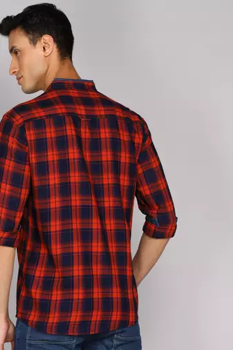 men's barn red lyocell long kurta | festive kurta for men