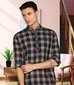 men's tailored fit casual cotton twill kurta | festive kurta for men