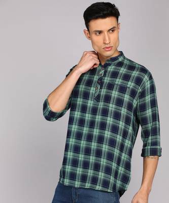 men's barn red lyocell long kurta | festive kurta for men 3
