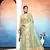 pista embroiderd tissue cotton silk blend saree with unstitched blouse piece