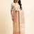 beige embroiderd pure cotton saree with unstitched blouse piece