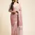 mauve embroiderd pure cotton saree with unstitched blouse piece