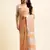 orange embroiderd pure cotton saree with unstitched blouse piece
