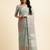 sky blue embroiderd pure cotton saree with unstitched blouse piece