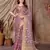 mauve printed khadi silk blend saree with unstitched blouse piece