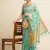 rama cotton silk blend embroidered work saree with unstitched blouse piece