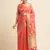 red cotton silk blend embroidered work saree with unstitched blouse piece