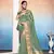 mint tissue cotton silk blend sequence zari work saree with unstitched blouse piece