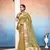 mustard tissue cotton silk blend sequence zari work saree with unstitched blouse piece