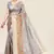 grey cotton embroidered work saree with unstitched blouse piece