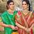 green silk woven work festival tassle saree