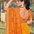 yellow silk woven work festival tassle saree