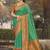 sea green silk woven work festival tassle saree