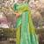 light green silk woven work festival tassle saree