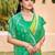 light green silk woven work festival tassle saree