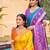 yellow silk woven work festival tassle saree