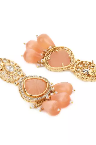 Gold-plated kundan set