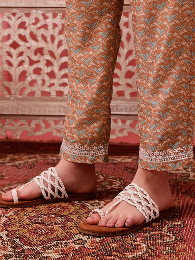 Hand embroidered green muslin lucknowi chikankari co-ord set