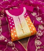 Women's multi designer weaving and fancy border organja jacquard dress material