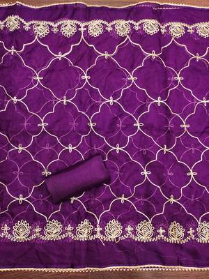 Women's multi designer weaving and fancy border organja jacquard dress material 4