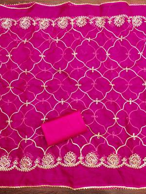 Women's multi designer weaving and fancy border organja jacquard dress material 4