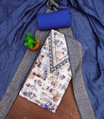 Women's multi designer digital print magic slub dress material