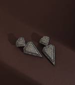 Champagne zirconia dangler earrings