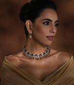 Red polki necklace set