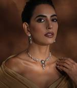 Green polki necklace set