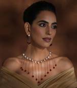 Red polki necklace set