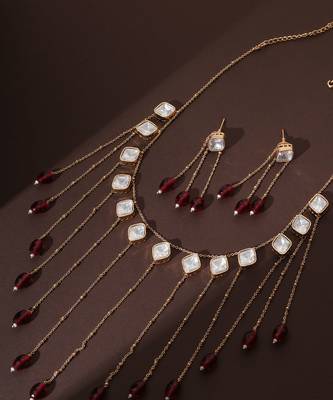 Red polki necklace set 2