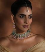 Mint polki necklace set