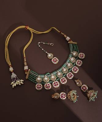 Mint polki necklace set 2