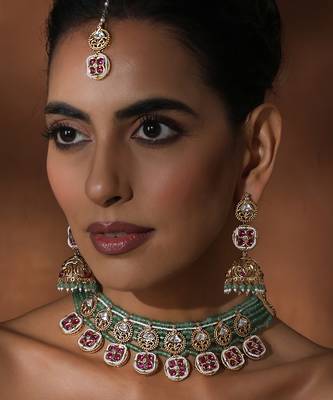 Mint polki necklace set 3