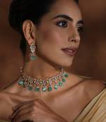 Mint polki necklace set