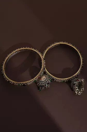Multicolour zirconia bangles