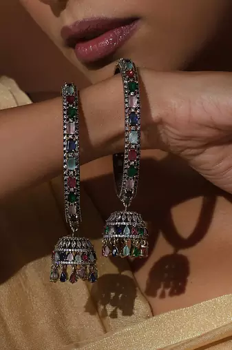 Multicolour zirconia bangles
