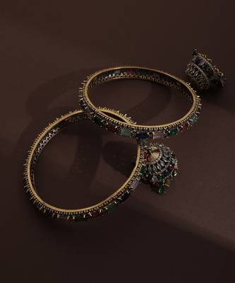 Multicolour zirconia bangles 4