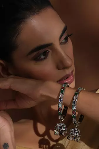 Multicolour zirconia bangles
