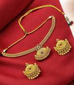Gold-plated traditional necklace set