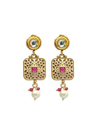 Gold plated meenakari choker necklace set 4