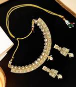 Gold-plated delicate meenakari necklace set