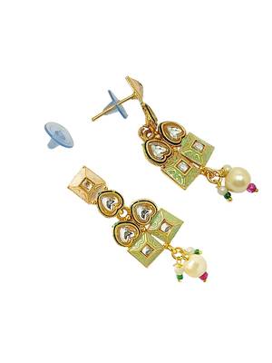 Gold-plated delicate meenakari necklace set 5