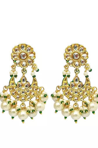 Gold plated paachi kundan choker necklace set