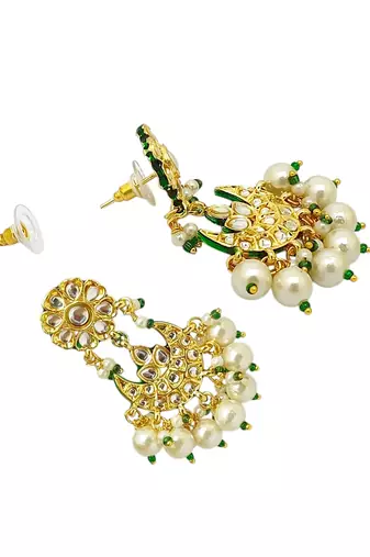 Gold plated paachi kundan choker necklace set