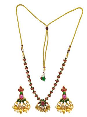 Gold-plated floral delicate necklace set 2