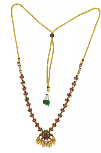 Gold-plated floral delicate necklace set