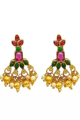 Gold-plated floral delicate necklace set