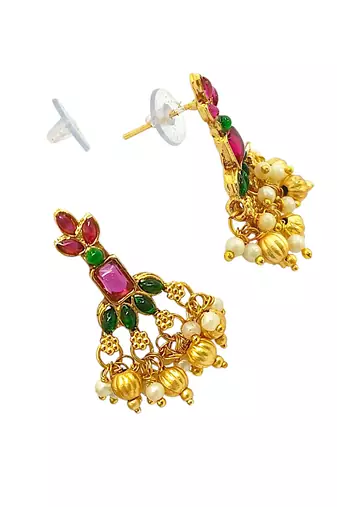 Gold-plated floral delicate necklace set