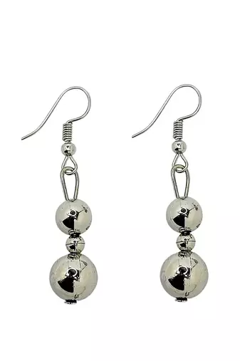 Silver plated floral shape jewellery setoxidised necklace set